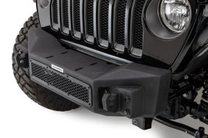 Jeep Wrangler Bumper - Front - Go Rhino - Rockline Winch Ready Stubby - Textured Black - `07-`20